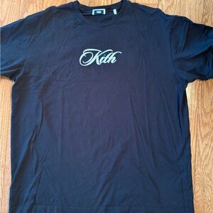 Kith Cursive Logo Tee Short Sleeve  XL Black Never Worn